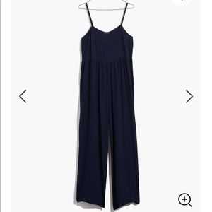 NWT Madewell Wide-Leg Cami Jumpsuit in Navy Blue